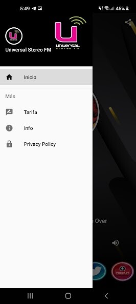 Run android online APK Universal Stereo from MyAndroid or emulate Universal Stereo using MyAndroid