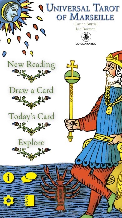 Emulate iPhone app Universal Tarot of Marseille using MyAndroid
