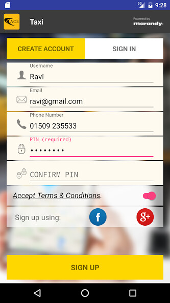 Run android online APK Universal Taxi from MyAndroid or emulate Universal Taxi using MyAndroid
