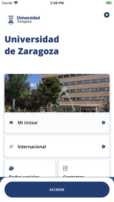 Emulate iPhone app Universidad de Zaragoza using MyAndroid Emulate iPhone app Universidad de Zaragoza using MyAndroid