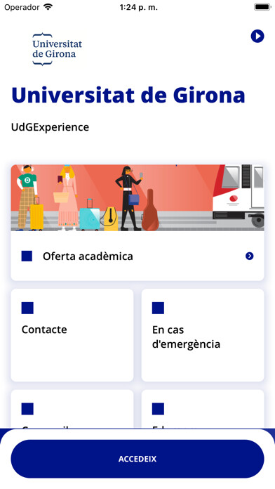 Emulate iPhone app Universitat de Girona using MyAndroid