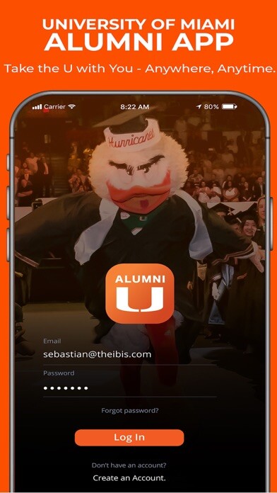Emulate iPhone app University of Miami Alumni using MyAndroid Emulate iPhone app University of Miami Alumni using MyAndroid