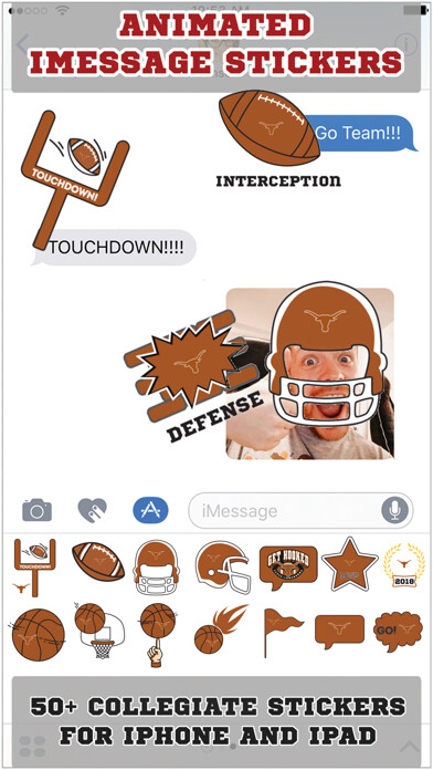 Emulate iPhone app University of Texas Longhorns Animated+Stickers using MyAndroid Emulate iPhone app University of Texas Longhorns Animated+Stickers using MyAndroid
