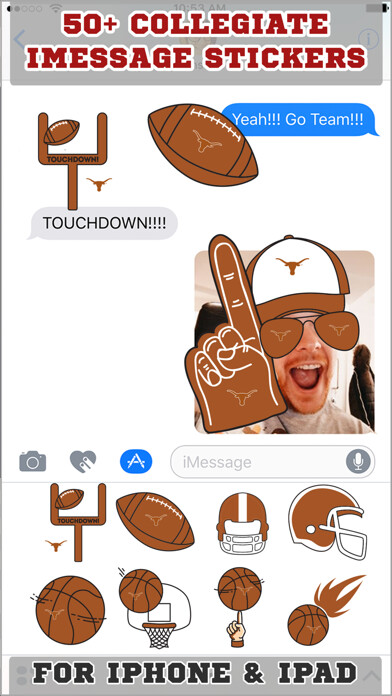 Emulate iPhone app University of Texas Longhorns Stickers PLUS using MyAndroid Emulate iPhone app University of Texas Longhorns Stickers PLUS using MyAndroid
