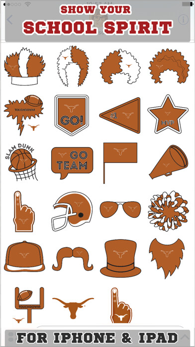 Emulate iPhone app University of Texas Stickers for iMessage using MyAndroid Emulate iPhone app University of Texas Stickers for iMessage using MyAndroid