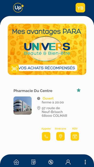 Emulate iPhone app Univers Pharmacie using MyAndroid