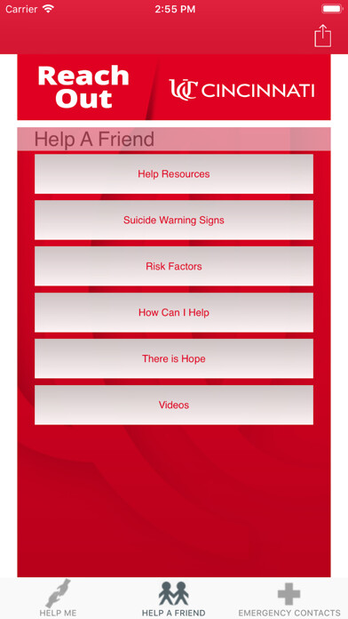Emulate iPhone app Univ of Cincinnati-Reach Out using MyAndroid