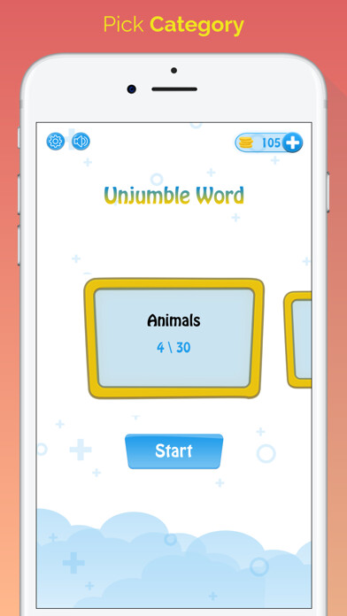 Emulate iPhone app Unjumble Word using MyAndroid