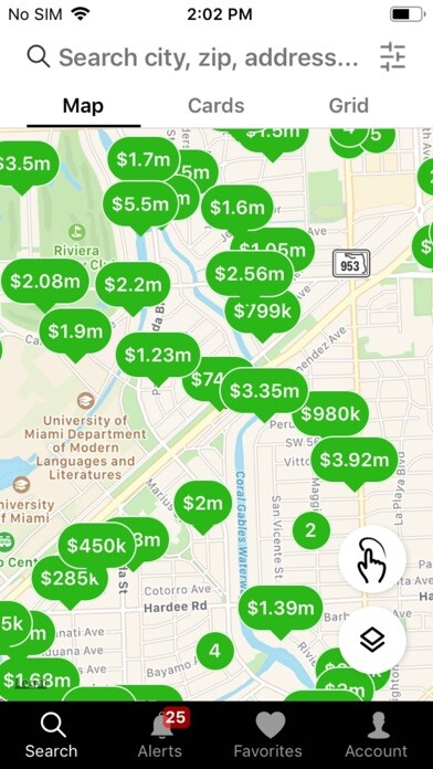 Emulate iPhone app Unlimited RE Home Search using MyAndroid