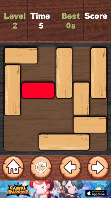 Emulate iPhone app Unlock Red Block Free : Slide Block using MyAndroid