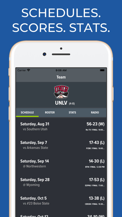 Emulate iPhone app UNLV Football Schedules using MyAndroid Emulate iPhone app UNLV Football Schedules using MyAndroid
