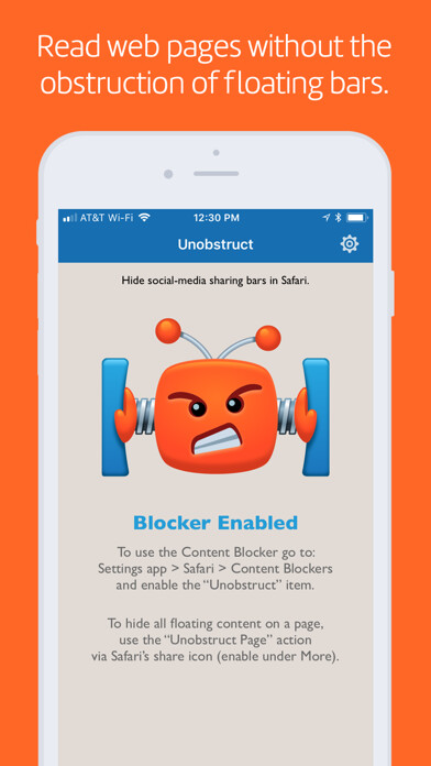 Emulate iPhone app Unobstruct using MyAndroid