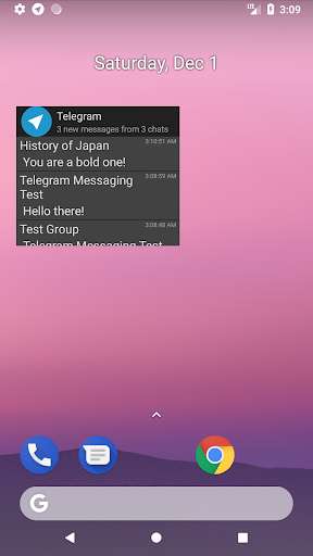 Run android online APK Unofficial Telegram Widget from MyAndroid or emulate Unofficial Telegram Widget using MyAndroid