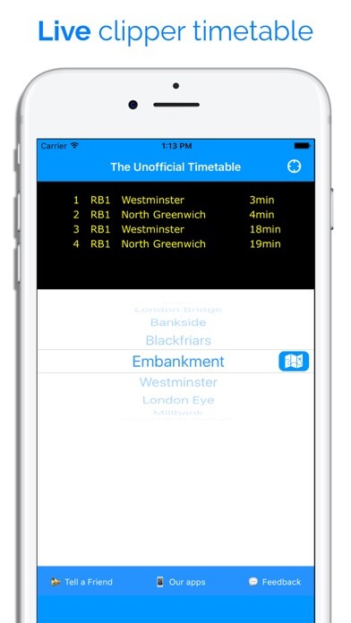 Emulate iPhone app Unofficial Thames Clippers app using MyAndroid Emulate iPhone app Unofficial Thames Clippers app using MyAndroid