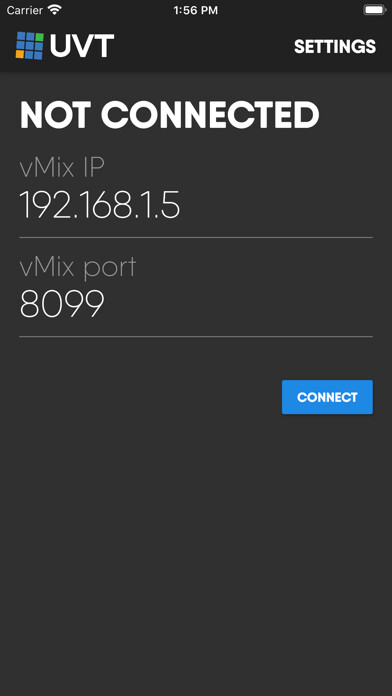 Emulate iPhone app Unofficial vMix Tally using MyAndroid