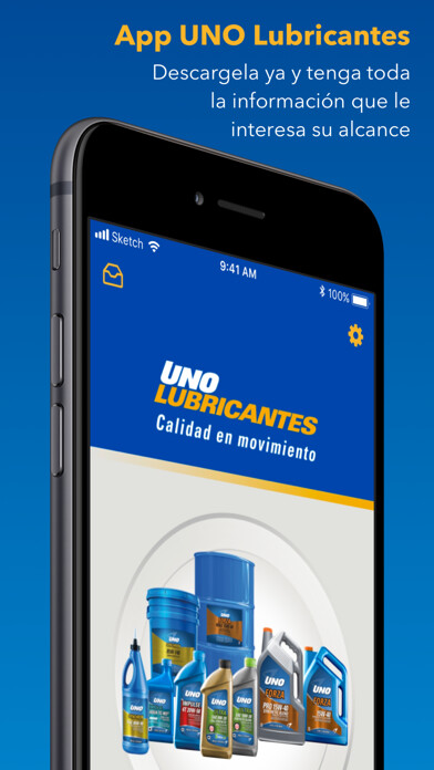 Emulate iPhone app UNO Lubricantes using MyAndroid