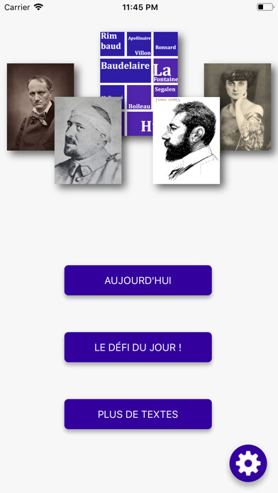 Emulate iPhone app Un Poème Un Jour using MyAndroid