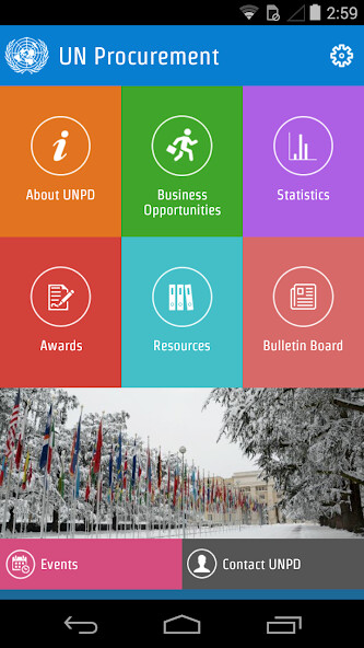 Emulate iPhone app UN Procurement using MyAndroid