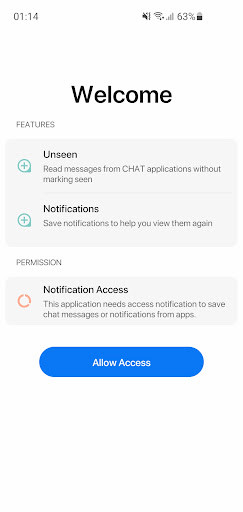 Run android online APK Unseen - Notification Saver from MyAndroid or emulate Unseen - Notification Saver using MyAndroid