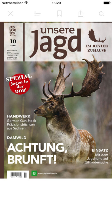 Emulate iPhone app unsere Jagd using MyAndroid