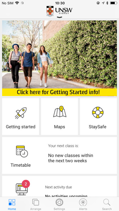 Emulate iPhone app UNSW Uni-Verse: Official using MyAndroid