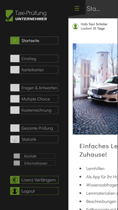 Emulate iPhone app Unternehmer - Taxi-Prüfung using MyAndroid Emulate iPhone app Unternehmer - Taxi-Prüfung using MyAndroid