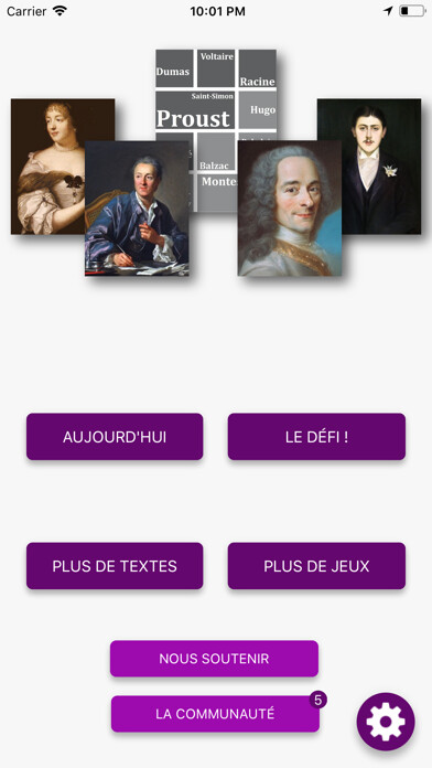 Emulate iPhone app Un Texte Un Jour using MyAndroid
