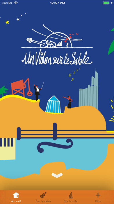 Emulate iPhone app Un Violon sur le Sable using MyAndroid