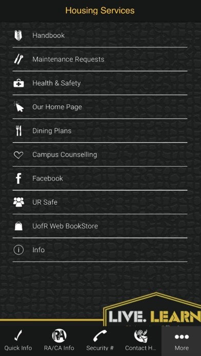 Emulate iPhone app U of R Housing Services using MyAndroid Emulate iPhone app U of R Housing Services using MyAndroid
