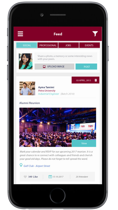 Emulate iPhone app UOP Alumni using MyAndroid