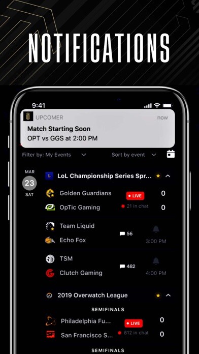 Emulate iPhone app Upcomer Esports using MyAndroid