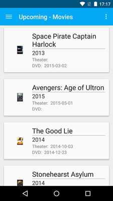 Emulate Android APK Upcoming - Movies and DVDs