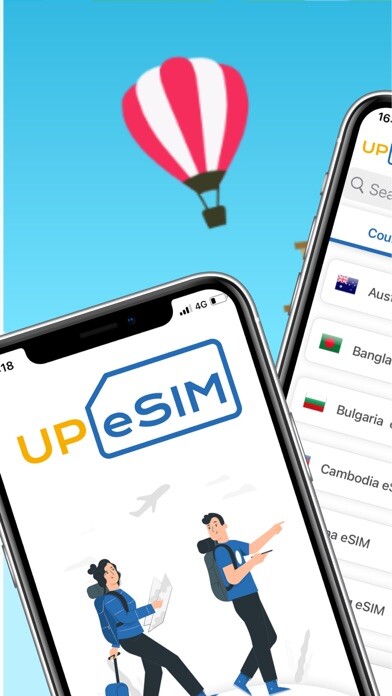 Emulate iPhone app UPeSIM: Travel Data Plans using MyAndroid