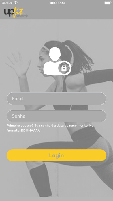 Emulate iPhone app UpFit Academia Santo André using MyAndroid