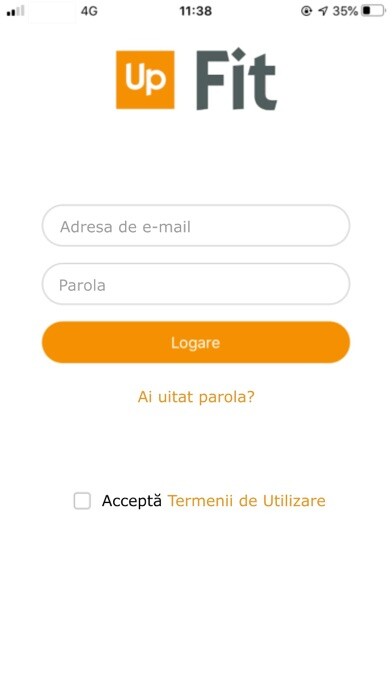 Emulate iPhone app UpFit Moldova using MyAndroid