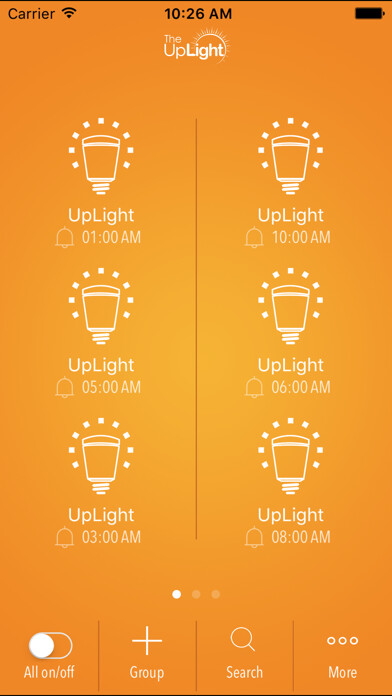 Emulate iPhone app UpLight - Sunrise Alarm App using MyAndroid Emulate iPhone app UpLight - Sunrise Alarm App using MyAndroid