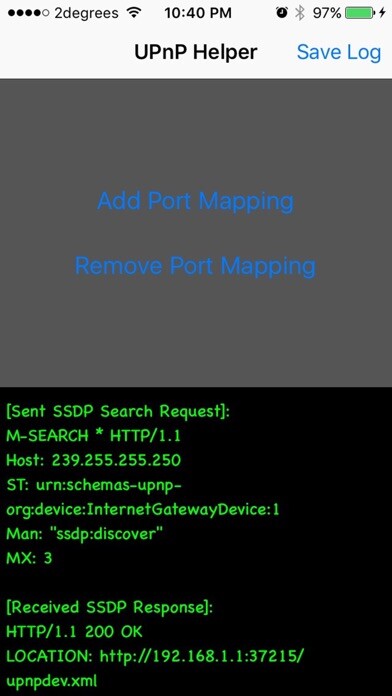 Emulate iPhone app UPnP Helper using MyAndroid