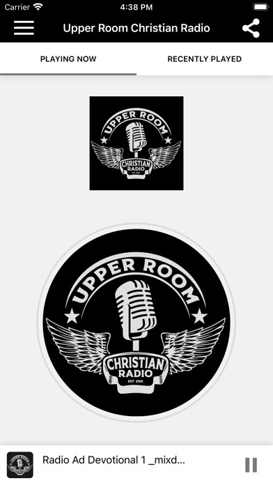 Emulate iPhone app Upper Room Christian Radio using MyAndroid