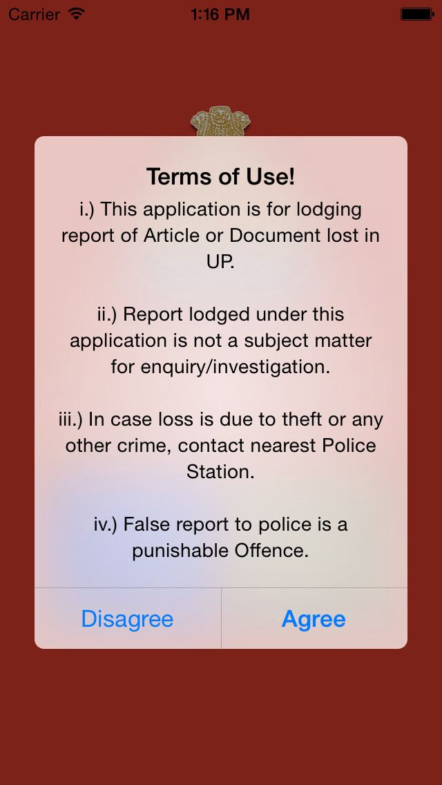 Emulate iPhone app UPP Lost Article Report using MyAndroid Emulate iPhone app UPP Lost Article Report using MyAndroid