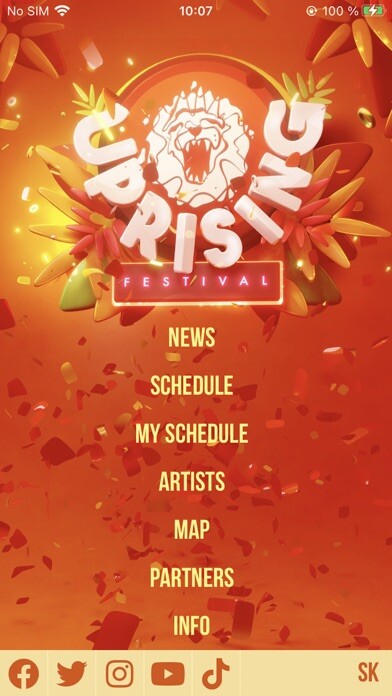 Emulate iPhone app Uprising Festival Official using MyAndroid