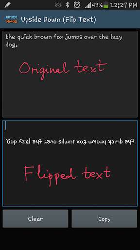 Run android online APK Upside Down (Flip Text) from MyAndroid or emulate Upside Down (Flip Text) using MyAndroid