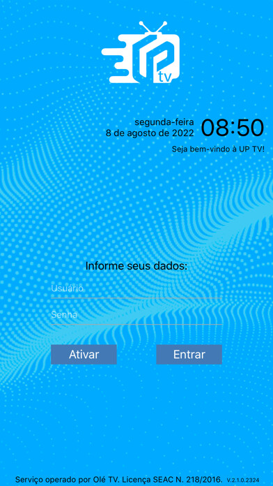 Emulate iPhone app UP Solucoes TV using MyAndroid
