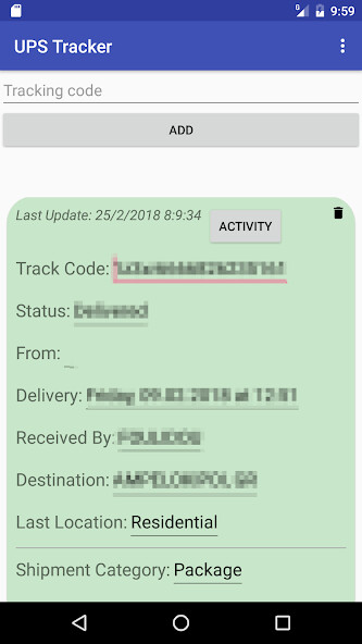 Run android online APK UPS Tracker from MyAndroid or emulate UPS Tracker using MyAndroid
