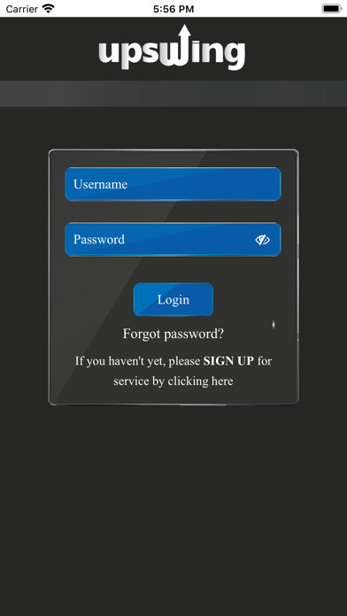 Emulate iPhone app Upswing Reviews using MyAndroid