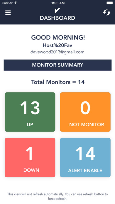 Emulate iPhone app Uptime - Server Monitor using MyAndroid Emulate iPhone app Uptime - Server Monitor using MyAndroid