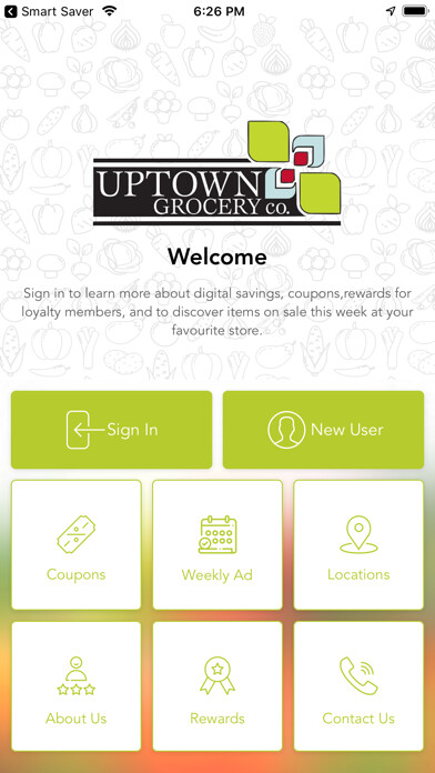 Emulate iPhone app Uptown Grocery using MyAndroid