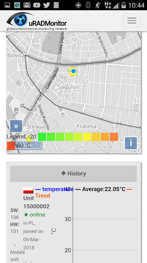 Run android online APK uRADMonitor AIR from MyAndroid or emulate uRADMonitor AIR using MyAndroid