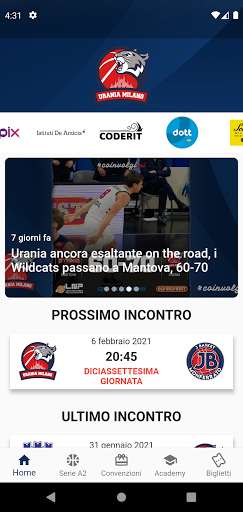 Run android online APK Urania Basket Milano from MyAndroid or emulate Urania Basket Milano using MyAndroid