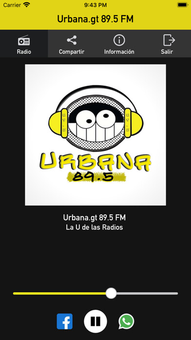 Emulate iPhone app Urbana.gt 89.5 FM using MyAndroid Emulate iPhone app Urbana.gt 89.5 FM using MyAndroid