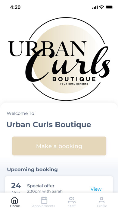 Emulate iPhone app Urban Curls Boutique using MyAndroid Emulate iPhone app Urban Curls Boutique using MyAndroid